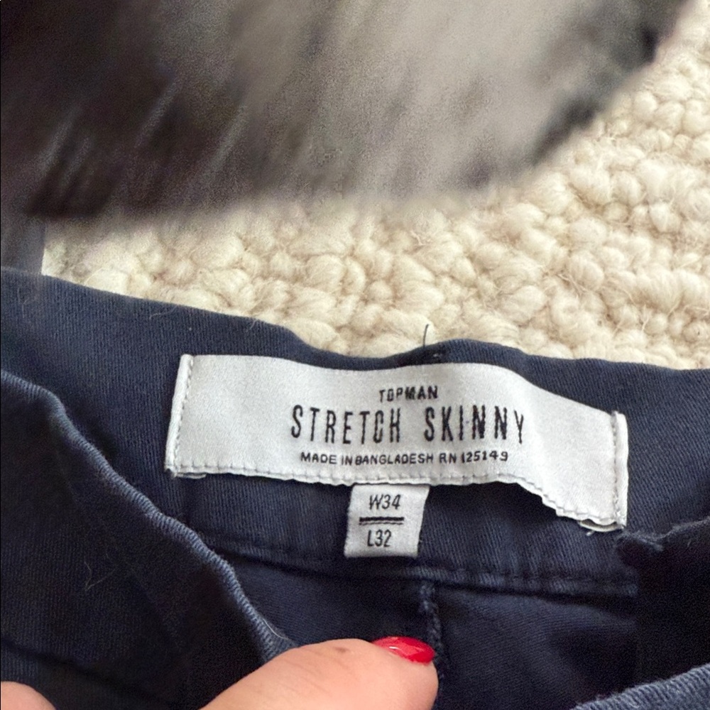 Like New Topman Stretch Skinny - Navy - Picture 4 of 7